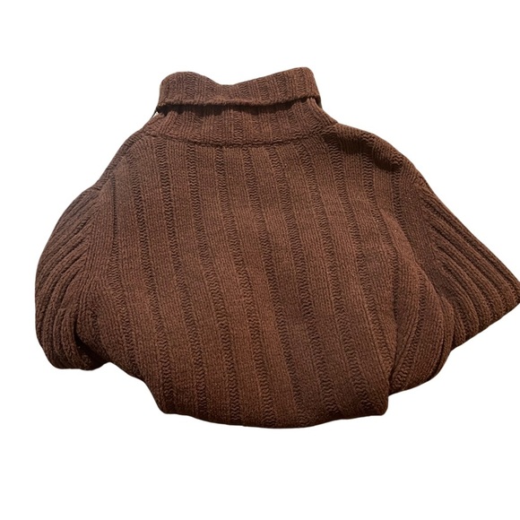 Woman’s EXPRESS Brown Knit Turtle Neck LARGE - Picture 3 of 4
